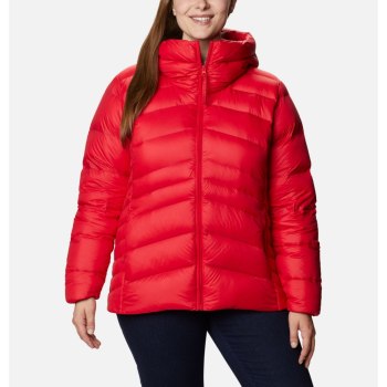 Columbia Autumn Park Down Hooded Plus Size, Chamarras Rojos Para Mujer | 894617-OHL